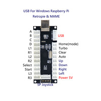 Kit de bricolage pour contrôleur de jeu à deux joueurs SJ@JX, encodeur USB, carte de code, contrôleur de jeu sans délai, 20 boutons, câble, 2 câbles de joystick