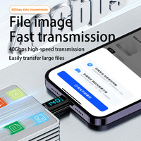 Adaptateur pour écran LED intelligent 40Gbps 140W USB4.0 Type-C USB-C extension USB-C courant tension surveillance testeur adaptateurs connecteurs