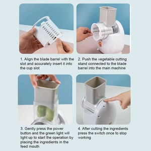 Râpe à fromage électrique sans fil avec chargement USB-C, commande à une touche, trancheuse et râpeuse automatiques rotatives pour la maison - Product Image 6