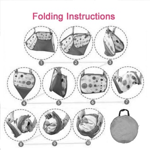Tente de jeu pour enfants avec <span class=keywords><strong>piscine</strong></span> à balles <span class=keywords><strong>tunnel</strong></span> pour tout-petits jouets d'intérieur extérieurs 3 en 1 maison de jeu pop-up pour enfants - Product Image 6