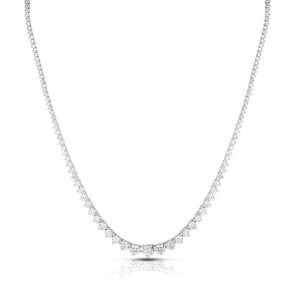 पुरुषों की 925 स्टर्लिंग चांदी टेनिस हार के लिए सफेद घन ज़िरकॉन हिप-हॉप शैली रोडियम प्लेटेड लिंक चेन - Product Image 1