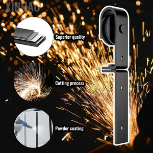 Skysen Bi-Opvouwbare Zwarte Schuifdeur Hardware Indoor Versieren Uw Huis Maatwerk Houten Schuurdeur Hardware Kit - Product Image 5