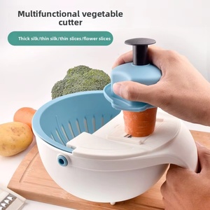 Multifunctional Manual <b>Vegetable</b> <b>Cutter</b> Slicer Dual-Purpose Washing Cutting Carrot Potato Shredder Kitchen Gadgets for Home Use - Product Image 4