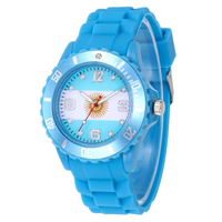 Nouveau design best-seller montre-bracelet en plastique avec drapeau multi-pays et bracelet en silicone