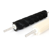 Brosse industrielle rotative personnalisée à prix d'usine avec rouleau central et poils en nylon pour nettoyage industriel, laveuse DIY en aluminium