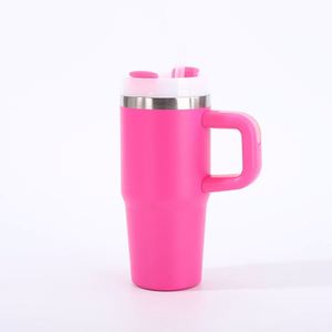 14oz Tumbler Travel Car Handle <b>Mug</b> Double Wall Insulated Stainless Steel Lid Straw Non-Slip Bottom - Product Image 5