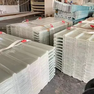 Fabricantes de chapas de frp onduladas para telhados de fibra de vidro transparente e com proteção UV