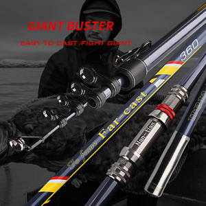 Caña <span class=keywords><strong>de</strong></span> <span class=keywords><strong>Pescar</strong></span> Telescópica <span class=keywords><strong>de</strong></span> Fibra <span class=keywords><strong>de</strong></span> Carbono Súper Resistente <span class=keywords><strong>de</strong></span> 3.6m-5.4m para Pesca en Agua Salada, Surfcasting y Carpas - Product Image 2