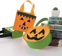 Sac et seau à bonbons d'Halloween en feutre non tissé écologique 2026 pour la collecte de friandises et les décorations