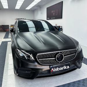 Material PET <span class=keywords><strong>de</strong></span> alta calidad, <span class=keywords><strong>película</strong></span> <span class=keywords><strong>de</strong></span> envoltura <span class=keywords><strong>de</strong></span> coche negra metálica mate, 17M 1,52 *, vinilo automático sin burbujas, pegatina <span class=keywords><strong>de</strong></span> cambio <span class=keywords><strong>de</strong></span> Color completo para coche - Product Image 1