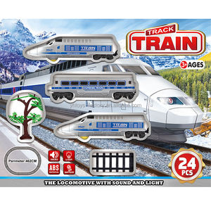 B/O Electric Bullet Train Set ABS G Train Slot Toys Silver <span class=keywords><strong>Ferrocarril</strong></span> de alta velocidad con sonido de luz de locomotora para niños y niñas Regalo - Product Image 4