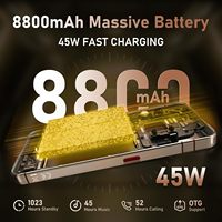 Téléphone Robuste Original Oukitel WP200 Pro Neuf 24 Go+1 To 6,7" 32 Mpx+108 Mpx 8800 mAh 45W 5G, Écouteurs & Casque Offerts
