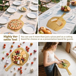 Set Server <span class=keywords><strong>Pizza</strong></span> in legno di bambù naturale adatto per <span class=keywords><strong>Pizza</strong></span> da 10/12 pollici - Product Image 2