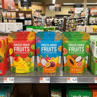 Sachets Doypack Personnalisés pour Fruits Lyophilisés, Qualité Alimentaire, Imprimés, Scellés, pour Stockage de Snacks de Fruits Congelés