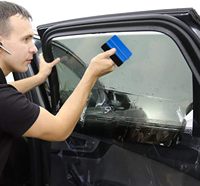 Outil raclette à bord en feutre noir pour vinyle, kit de raclettes et grattoirs pour l'application de film vinyle automobile, le film teinté pour vitres, le papier peint et les autocollants décoratifs