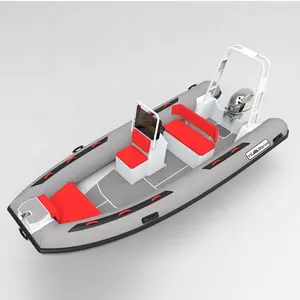 Alüminyum kaburga 500 PVC/hipalon şişme hafif balıkçı teknesi