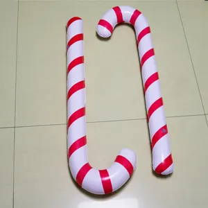 PVC 크리스마스 장식 야외 목발 팽창 식 크리스마스 장난감 다채로운 풍선 스틱
