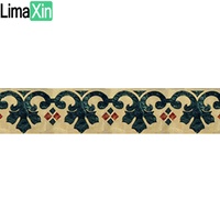 Motifs de sol en marbre rustique, américain, bon marché, décoratifs, bord de sol en marbre