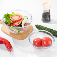 Bol en verre borosilicate transparent rond, écologique, sans BPA, de 2700 ml, 4500 ml, 6200 ml, pour la cuisine, vente en gros