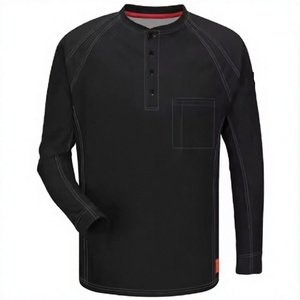 Camisa de Trabajo de Verano para Hombre, Resistente al Fuego y Retardante de Llama, de Poliéster/Algodón, con Estampado Informal, Uniforme de Seguridad Industrial - Product Image 1
