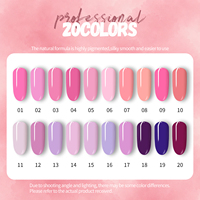 Vernis Gel UV LED Rose Doux 20 Couleurs Marque Privée, Haute Pigmentation, Soak Off, pour Manucure et Nail Art