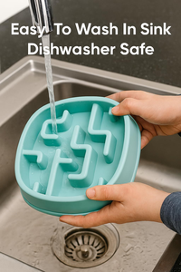 OEM Dog Slow Food Bowl Anti-Choking Puzzle <b>Feeders</b> Dish for Dogs Neck Protection <b>Cats</b> Silicone Pads Pet Dog Slow Food Bowl - Product Image 3