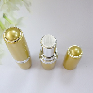 Tube de rouge à lèvres en plastique ABS brillant avec anneau argenté, finition dorée, impression sérigraphique, marquage à chaud, étiquette privée, tube de rouge à lèvres vide - Product Image 4