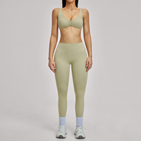 Ensemble de yoga et d'exercice sablée, personnalisable pour la gym, ensemble de sport 2 pièces pour femme, vente chaude