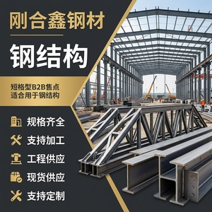 Structure en acier, piliers et poutres en acier pour la construction de bâtiments, fourniture sur site, traitement et support - Product Image 1