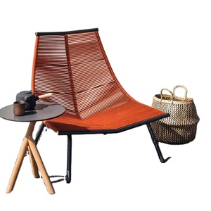 Tất Cả Thời Tiết Nhôm Với Sợi Dây Thừng Giải Trí Ghế Ban Công Đồ Nội Thất Thiết Lập Ngoài Trời Sân Vườn 2 Mảnh Bistro Bộ - Product Image 1