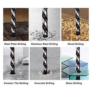 Dz 5-mảnh thiết lập gỗ tungsten carbide tip tam giác Shank Khoan <span class=keywords><strong>Bits</strong></span> Hợp kim kim cương thép cho kính gạch gỗ làm việc - Product Image 5