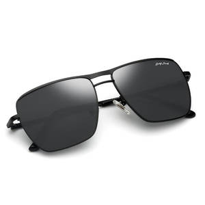 Lunettes de soleil polarisées pour hommes, monture carrée en métal, UV400, 1292 - Product Image 4