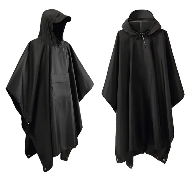 Lightweight Reusable Waterproof Raincoat,Hooded Rain Poncho with Pocket for Adults Men Women Outdoor Activities