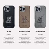 Nouvelle tendance POLO Marion Étui en cuir PU magnétique antichoc pour iPhone 16 avec support pliable caché