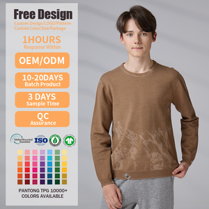 Custom ODM 100% Cotton Hip Hop Style Streetwear Knitwear Crew Neck Men <b>Pullover</b> <b>Sweater</b> - Product Image 2