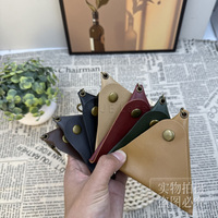 Triangle Pu cuir porte-monnaie petit Mini sac de rangement porte-poche porte-clés portefeuille