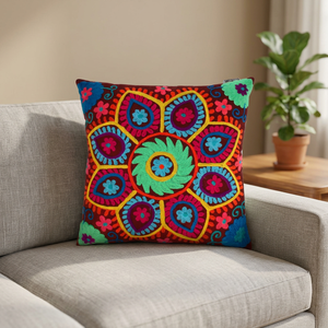Housse de coussin design personnalisée indienne coussin Suzani brodé carré en gros - Product Image 2