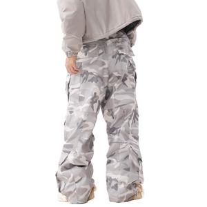 Pantalon cargo tactique camouflage coupe ample pour homme, style parachutiste, en sergé, avec poches cargo vintage, effet empilé, style urbain, vente en gros - Product Image 4