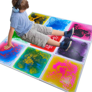 Esteras sensoriales para Autismo de 50CM, almohadilla de <span class=keywords><strong>Gel</strong></span> para azulejos líquidos de suelo cuadrado para aliviar el estrés educativo, juguetes para niños - Product Image 1