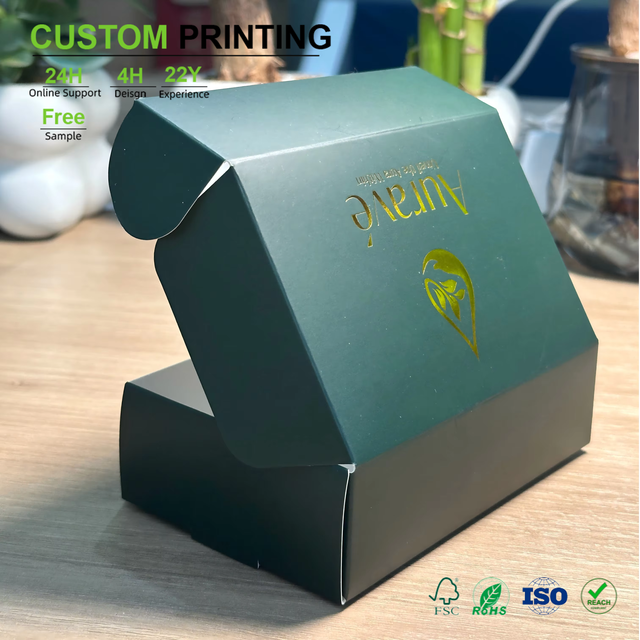 Packaging Box Green Eco Friendly Kraft Gift Carton Custom Logo Sustainable Retail Storage Solution