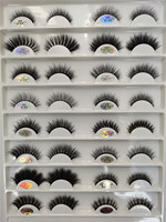 Lot de 5 paires de faux cils en vison synthétique 3D faits à la main, bande complète 5-en-1, cils pour les yeux, marque privée H13