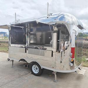 รถตักอาหารเครื่องทอดแบบพ่วงพร้อมอุปกรณ์ครบครันสำหรับไอศกรีมเบอร์เกอร์กาแฟมือถือ - Product Image 2