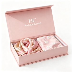 Magnetic Closure Gift Box Foldable Rigid Packaging Custom Retail Presentation Box Fashion Lifestyle Packaging for Scarves - Product Image 3