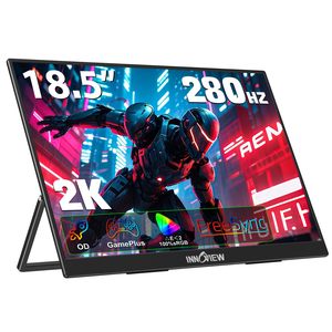 Moniteur de jeu portable InnoView 18,5 pouces 280 Hz, écran portable 2K QHD 100% SRGB pour <span class=keywords><strong>PC</strong></span>, téléphone, console de jeu - Product Image 1