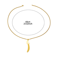 Colgante de Acero Inoxidable con Forma de Espada Scimitar Zulfiqar, Joyería de Moda Islámica Árabe Musulmana, Collar con Corán, Venta al por Mayor