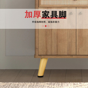 Furniture Leg Wood Grain Iron Tapered Cabinet Feet Heavy Duty Modern Design - Product Image 2