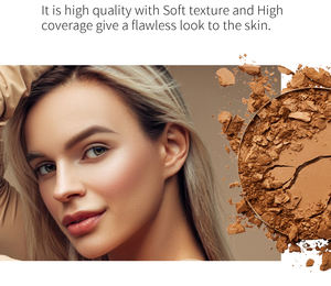 Palette de poudre de réglage de maquillage imperméable à l'eau avec houppette miroir Poudre de réglage de maquillage pour le visage avec logo personnalisé - Product Image 6