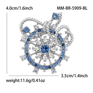 Broches de luxe coréennes en forme d'ancre de <span class=keywords><strong>bateau</strong></span> à faible MOQ, cadeau idéal pour la fête des mères ou pour une petite amie, broches délicates en alliage de zinc rose, pour femmes élégantes - Product Image 4