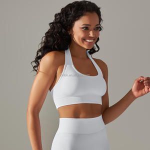 Sujetador Deportivo Transpirable de Secado Rápido, Ecológico, Sin Costuras, Diseño Sólido, Talla Grande, Ropa de Gimnasio de 2 Piezas con Cierre Elástico en la Cintura - Product Image 5