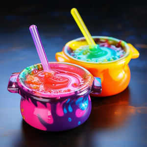 Ensemble de jouets seau de peinture magique avec pailles colorées pour enfants de 4 à 6 ans, mini-ensemble de jeu en plastique - Product Image 2